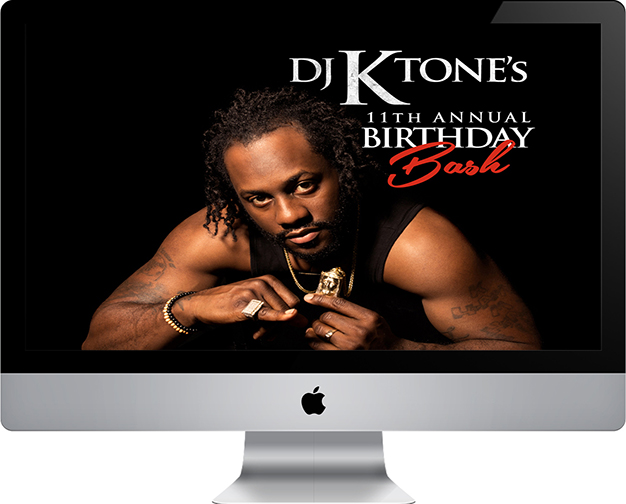 DJ Ktone Birthday Bash 11 Coming Soon desktop website screenshot