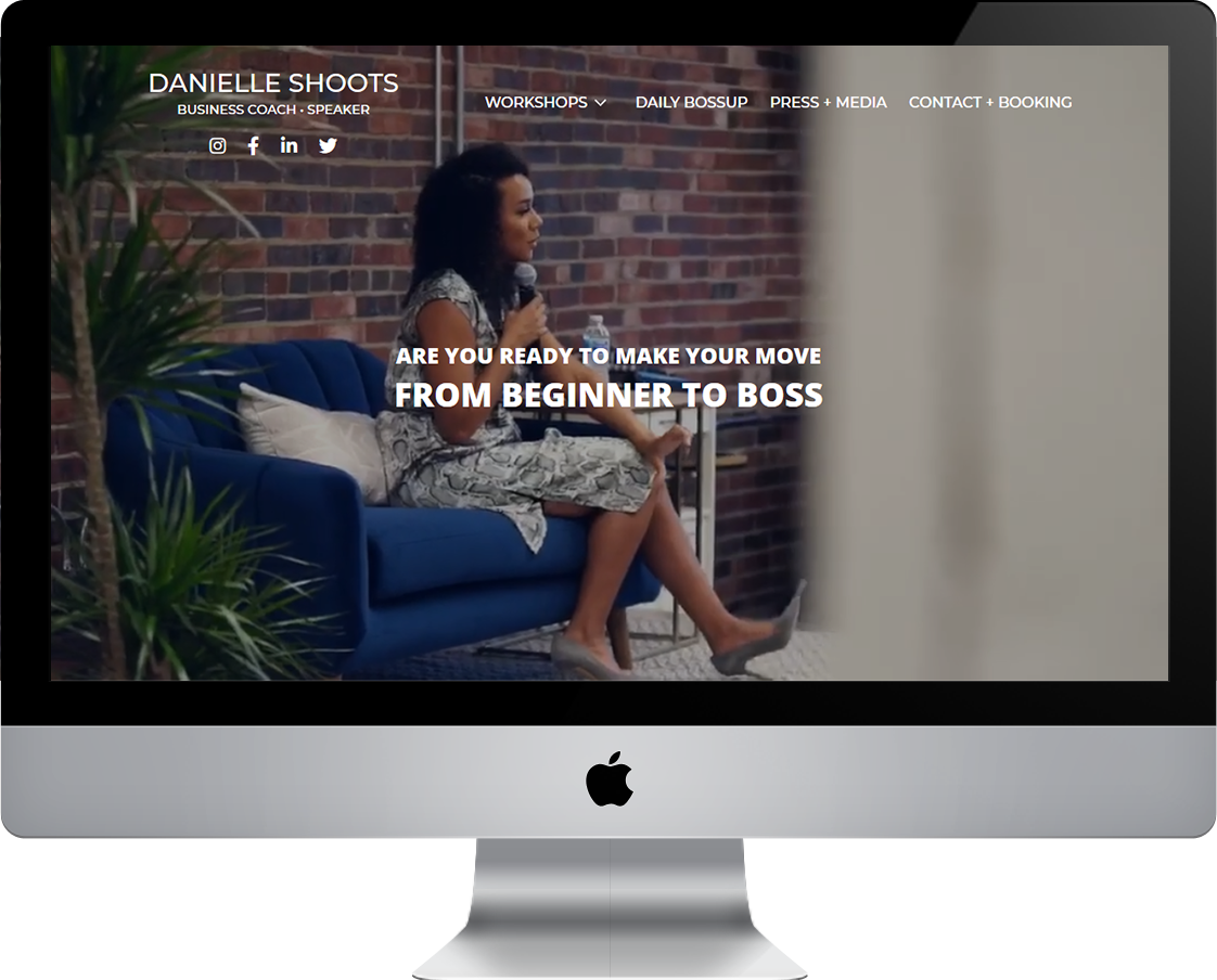 Danielle Shoots website screenshot
